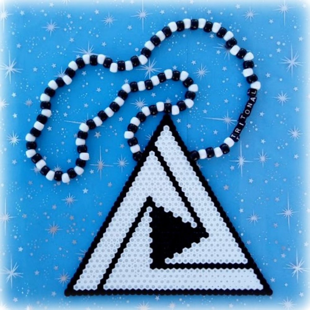 Tritonal Perler Bead Rave Kandi Necklace
